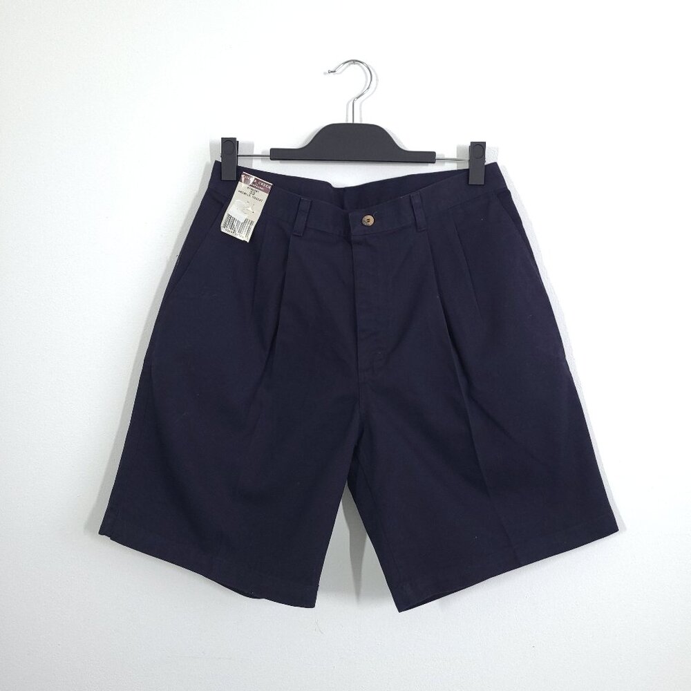 Vintage Casual Pleat Front Shorts